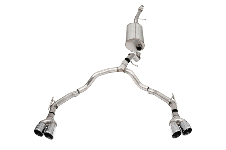 Corsa Performance - Corsa Performance 3.0in. to 2.75in. Dual Rear Exit Cat-Back Exhaust System with Twin 4.0in. Tips - 21128