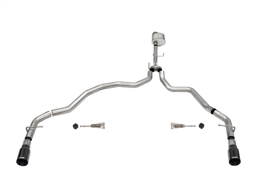 Corsa Performance - Corsa Performance 3.0in. Dual Rear Exit Catback Exhaust System with Flat Cut 4.0in. Dual Wall Tips - 21143BLK