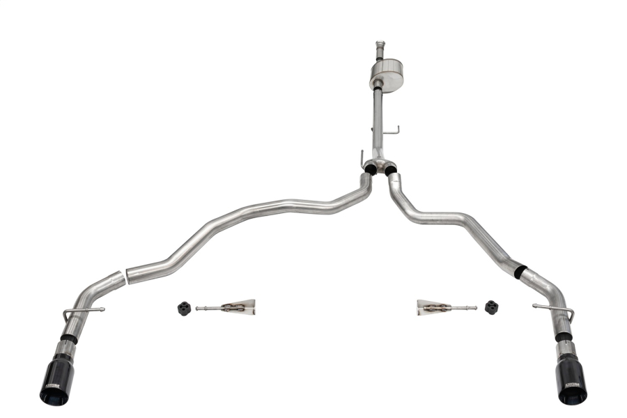 Corsa Performance - Corsa Performance 3.0in. Dual Rear Exit Catback Exhaust System with Flat Cut 4.0in. Dual Wall Tips - 21146BLK