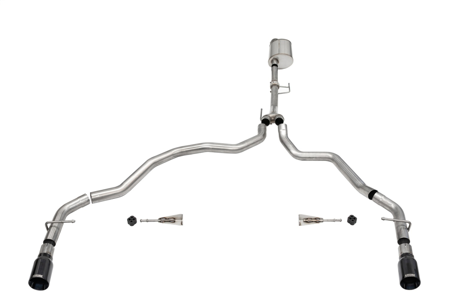 Corsa Performance - Corsa Performance 3.0in. Dual Rear Exit Catback Exhaust System with Flat Cut 4.0in. Dual Wall Tips - 21164BLK