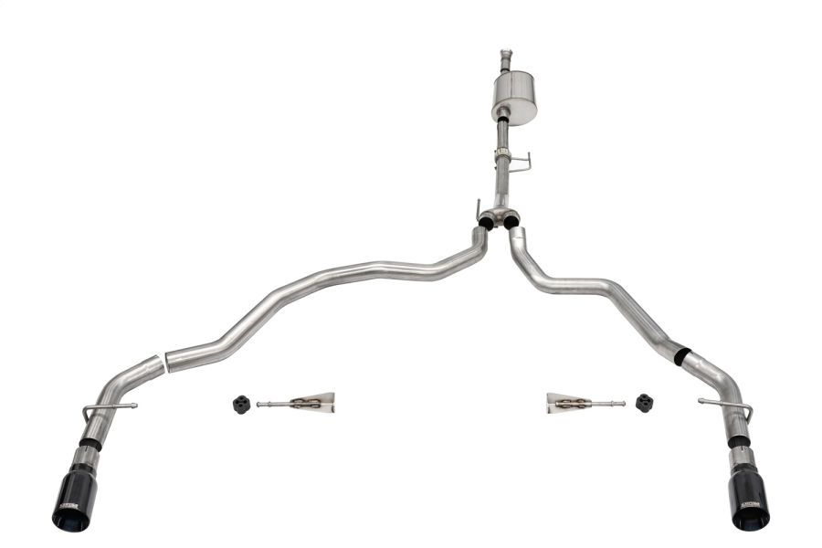 Corsa Performance - Corsa Performance 3.0in. Dual Rear Exit Catback Exhaust System with Flat Cut 4.0in. Dual Wall Tips - 21167BLK