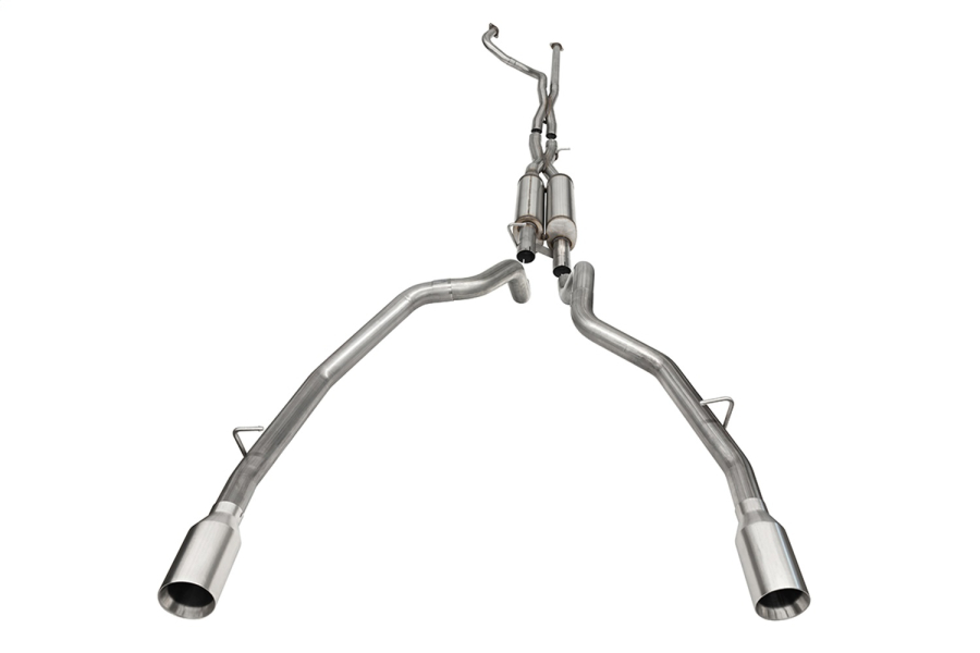 Corsa Performance - Corsa Performance 3.0in. True Dual Catback Exhaust System with Dual Rear Exit and Flat Cut 5.0in. Tips - 21189