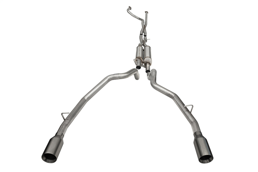 Corsa Performance - Corsa Performance 3.0in. True Dual Catback Exhaust System with Dual Rear Exit and Flat Cut 5.0in. Tips - 21189GNM