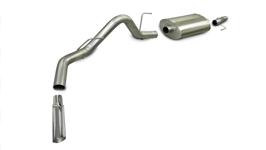 Corsa Performance - Corsa Performance 3.0in. Cat-Back Single Side Exit with Single 4.0in. Polished Slash Cut Tip - 24310