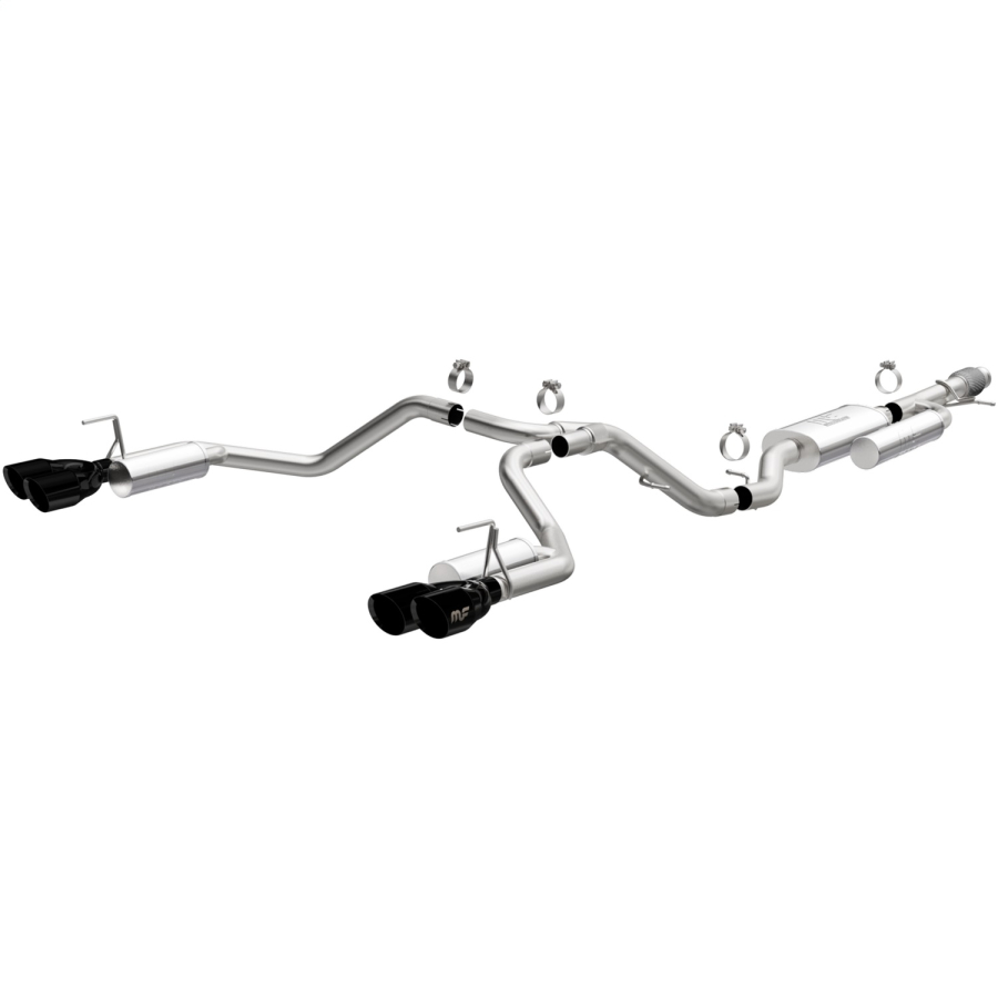 MagnaFlow Exhaust Products - MagnaFlow Exhaust Products Street Series Black Chrome Cat-Back System - 19541