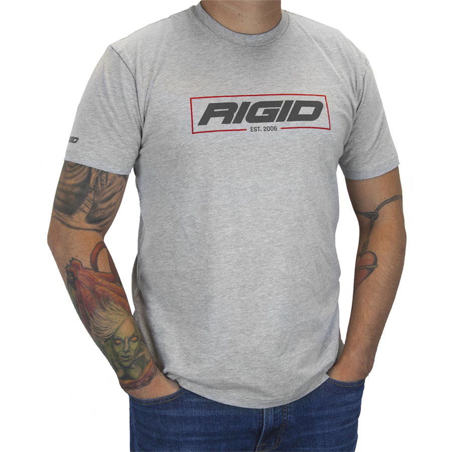 Rigid Industries - Rigid Industries RIGID T-SHIRT ESTABLISHED 2006 MEDIUM HEATHER GREY - 1066