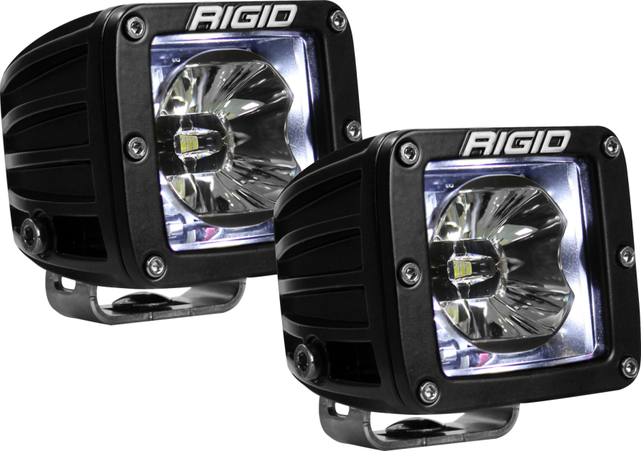 Rigid Industries - RIGID Radiance Pod With White Backlight Surface Mount Black Housing Pair - 20200