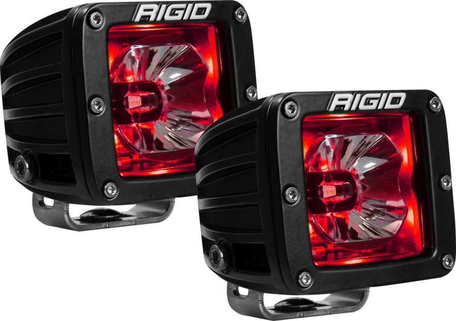 Rigid Industries - RIGID Radiance Pod With Red Backlight Surface Mount Black Housing Pair - 20202