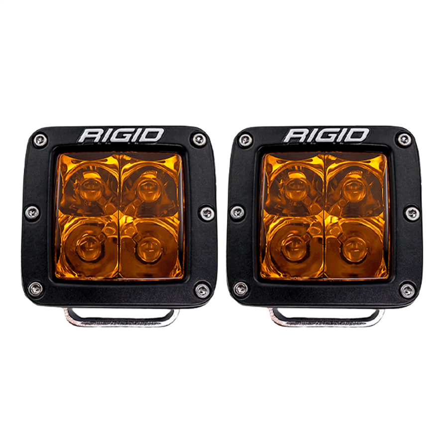 Rigid Industries - Rigid Industries D-Series Spot with Amber PRO Lens Pair - 20252