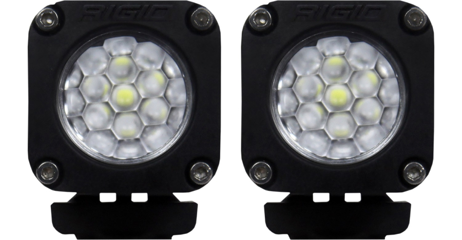 Rigid Industries - RIGID Ignite Back-Up Kit Diffused Lens Surface Mount Black Housing Pair - 20541