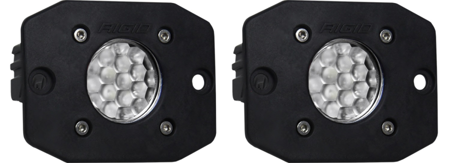 Rigid Industries - RIGID Ignite Back-Up Kit Diffused Lens Flush Mount Black Housing Pair - 20641