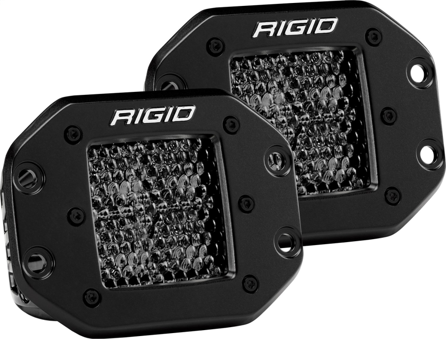 Rigid Industries - Rigid Industries D-SERIES PRO SPOT DIFFUSED MIDNIGHT FLUSH MOUNT PAIR - 212513BLK