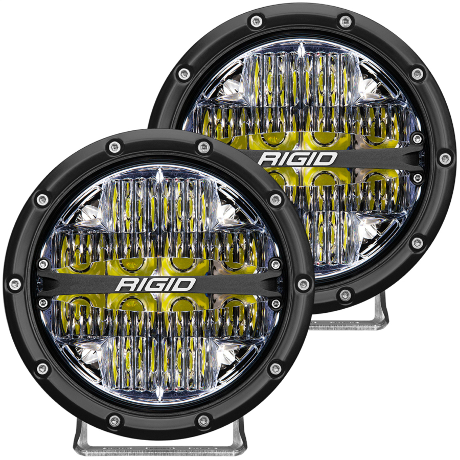 Rigid Industries - Rigid Industries 360-SERIES 6 INCH LED OFF-ROAD DRIVE BEAM WHITE BACKLIGHT PAIR - 36204