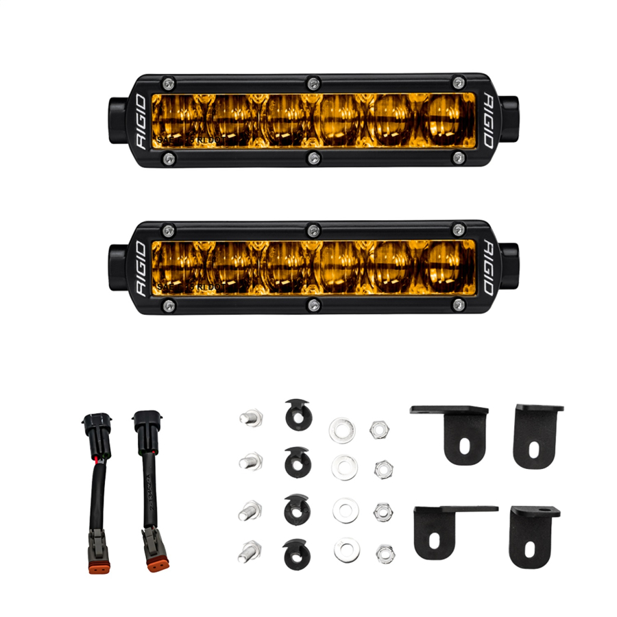 Rigid Industries - Rigid Industries 2022+Toyota Tundra 6 Inch SR-Series Selective Yellow Fog Light Kit - 37201