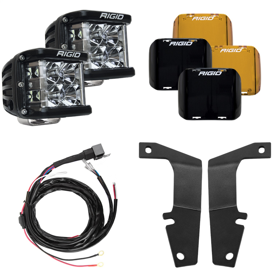 Rigid Industries - RIGID 2010-2020 Toyota 4Runner A-Pillar Light Kit Includes D-SS Flood - 46703