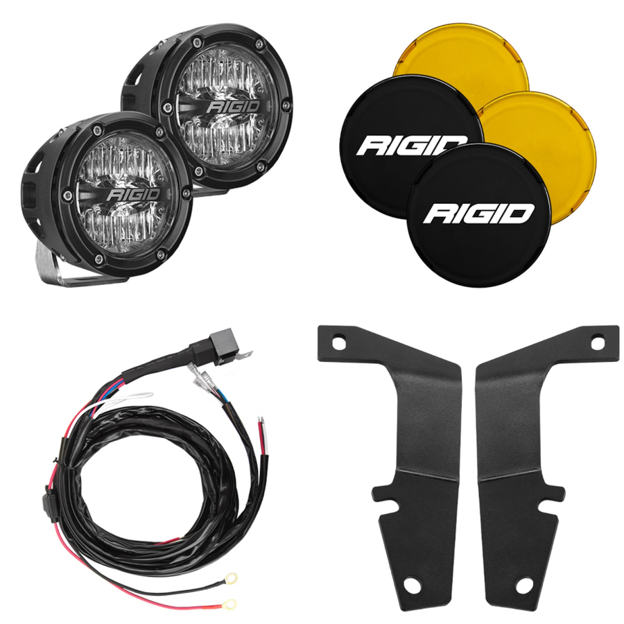 Rigid Industries - RIGID 2010-2020 Toyota 4Runner A-Pillar Light Kit Includes 4In 360-Series Drive - 46704