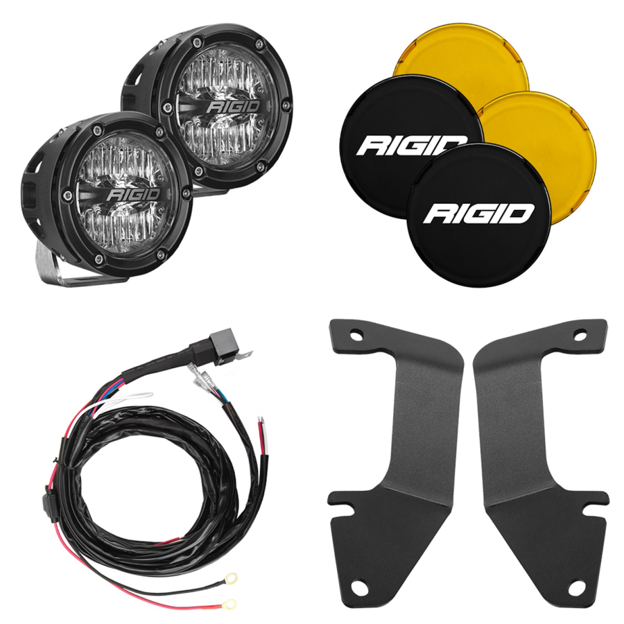 Rigid Industries - RIGID 2014-2020 Toyota Tundra A-Pillar Light Kit Includes 4In 360-Series Drive - 46706