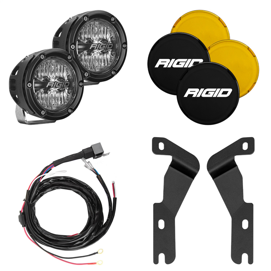 Rigid Industries - Rigid Industries RIGID 2016-2020 Toyota Tacoma A-Pillar Light Kit Includes 4In 360-Series Drive - 46708