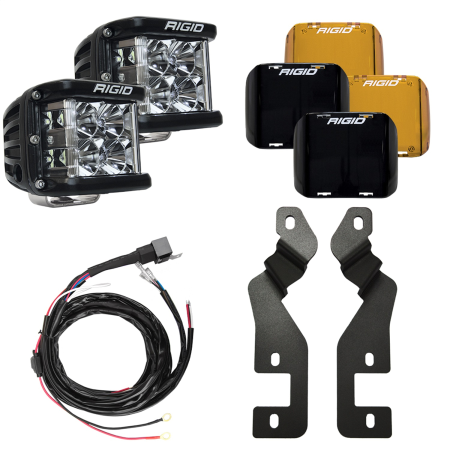 Rigid Industries - Rigid Industries 2021 Ford Bronco Sport A-Pillar D-SS Series Side Shooter Light Mount Kit - 46710