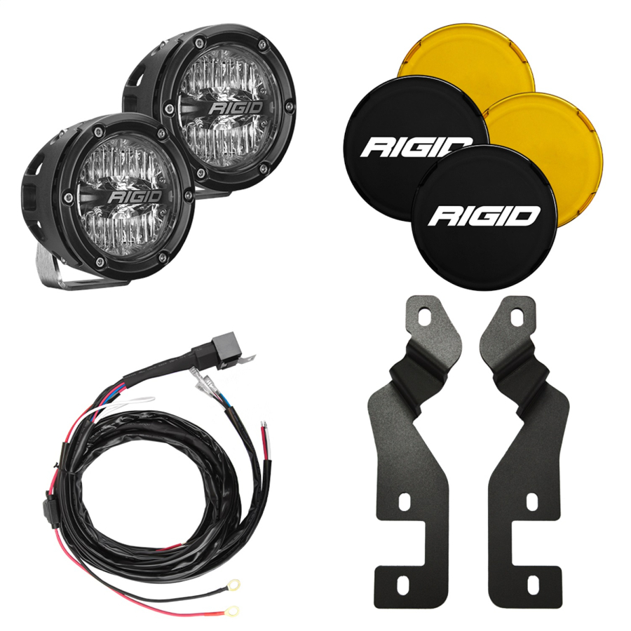 Rigid Industries - Rigid Industries 2021 Ford Bronco Sport A-Pillar 4 Inch 360-Series Light Mount Kit - 46711