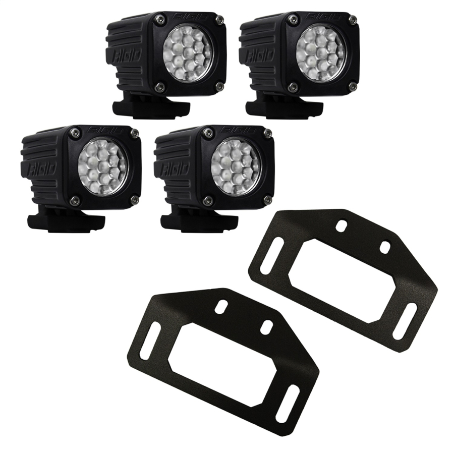 Rigid Industries - Rigid Industries 2021 Ford Bronco Sport Overland Roof Rack Ignite Pod Light Mount Kit - 46716