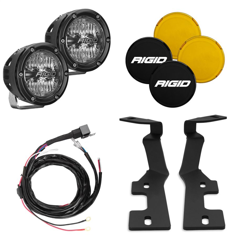 Rigid Industries - RIGID 2019+Dodge RAM 1500 anf 2019+TRX A-Pillar 4in. 360-Series LED Light Kit - 46718