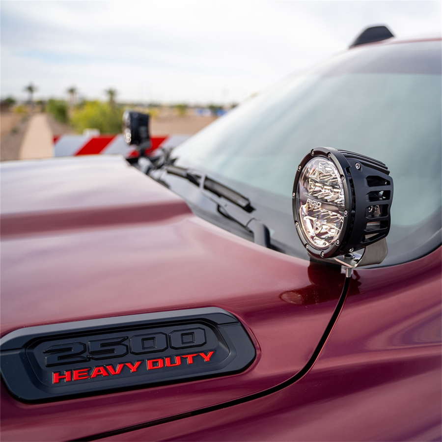 Rigid Industries - Rigid Industries 2019+Dodge RAM 2500/3500 A-Pillar LED Light Mounts - 46719