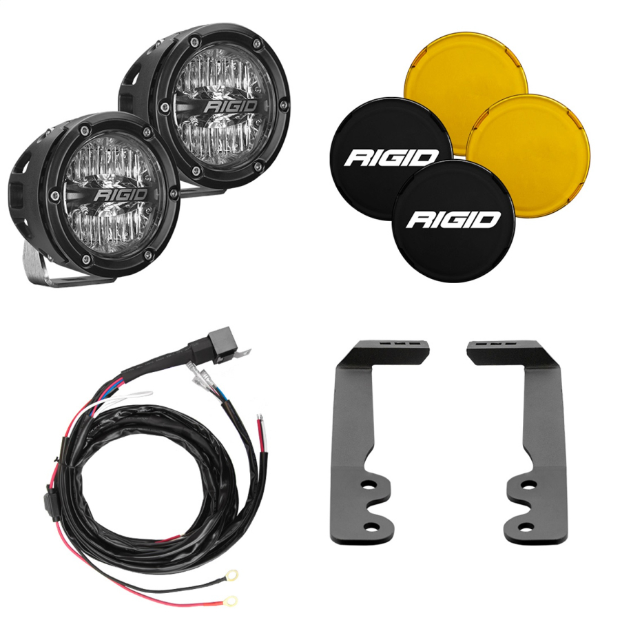 Rigid Industries - Rigid Industries 2022+Toyota Tundra 4 Inch 360-Series A-Pillar Lighting Kit - 46807