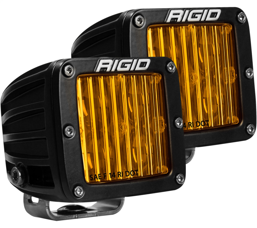 Rigid Industries - Rigid Industries SAE J583 COMPLIANT SELECTIVE YELLOW FOG LIGHT PAIR D-SERIES PRO STREET LEGAL SURFACE MOUNT - 504814