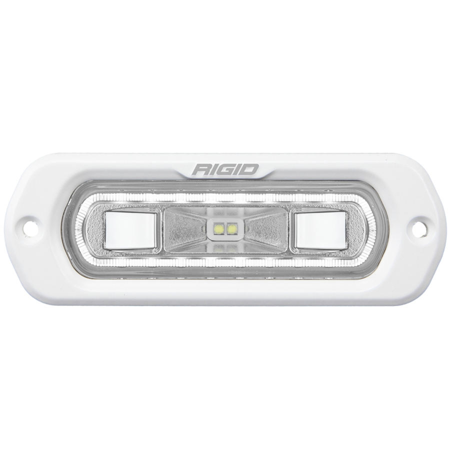 Rigid Industries - Rigid Industries SR-L Series Marine Spreader Pod 2 Wire Flush Mount White With White Halo - 51200