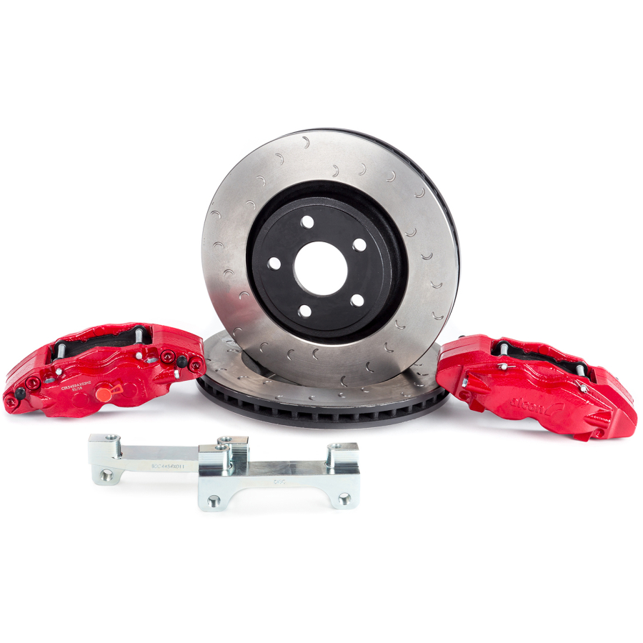 Alcon - ALCON BRAKE KIT, JEEP JK FRONT, DANA 44, 5X5", 4 PISTON CALIPERS, 350X32MM ROTORS - BKF5459AX02