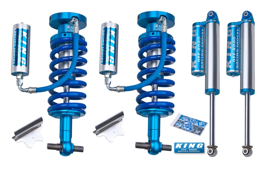 King Shocks - King Shocks Performance Coil Over Shock Kit, Front w/Remote Reservoir, Rear w/Piggyback Reservoir - 25001-204