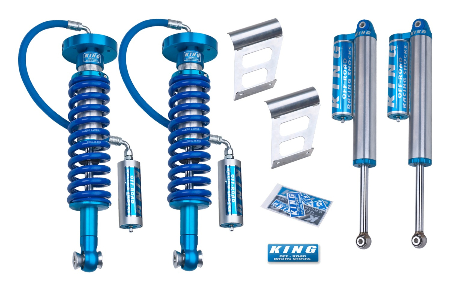 King Shocks - King Shocks Performance Coil Over Shock Kit, Front w/Remote Reservoir, Rear w/Piggyback Reservoir - 25001-215