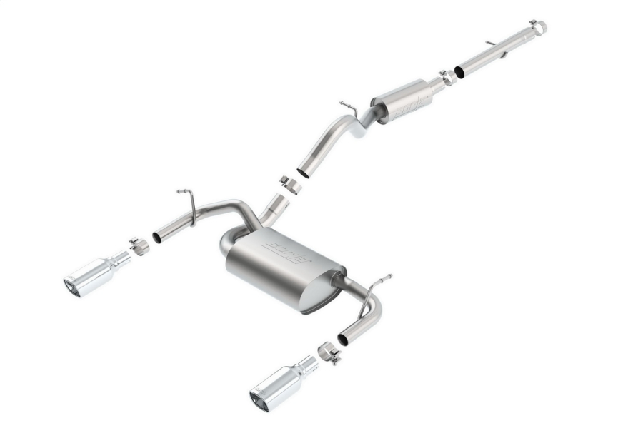 Borla - BORLA TOURING CAT-BACK EXHAUST SYSTEM FOR 2012-2018 JEEP WRANGLER JK 3.6L V6 AUTOMATIC/ MANUAL TRANSMISSION 4 WHEEL DRIVE 2 DOOR. - 140460