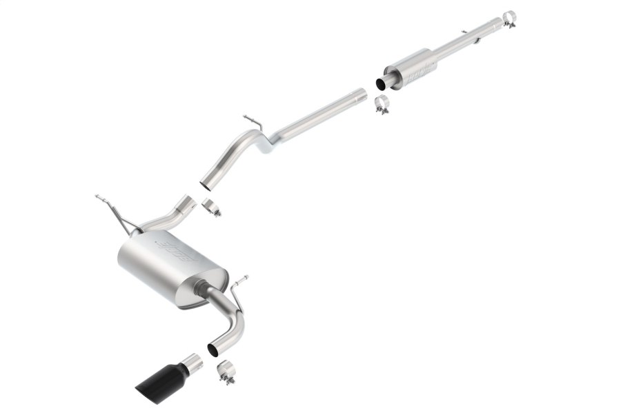 Borla - BORLA TOURING CAT-BACK EXHAUST SYSTEM FOR 2012-2018 JEEP WRANGLER 3.6L JKU V6 AUTOMATIC/ MANUAL TRANSMISSION 4 WHEEL DRIVE 4 DOOR. - 140461BC