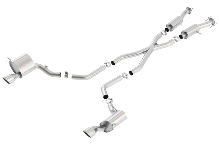 Borla - BORLA S-TYPE CAT-BACK EXHAUST SYSTEM FOR 2015-2021 JEEP GRAND CHEROKEE SRT 6.4L V8 AUTOMATIC TRANSMISSION ALL WHEEL DRIVE 4 DOOR. - 140632