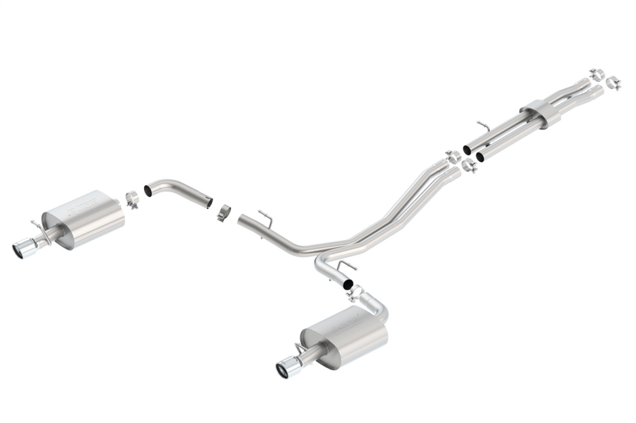 Borla - BORLA S-TYPE CAT-BACK(TM) EXHAUST SYSTEM 2012-2015 FORD EXPLORER 3.5L V6 ECOBOOST AUTOMATIC TRANSMISSION 2 & 4 WHEEL DRIVE 4 DOOR. - 140656