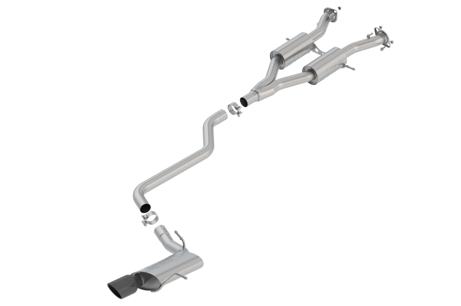 Borla - BORLA S-TYPE CAT-BACK EXHAUST SYSTEM FOR 2014-2021 JEEP GRAND CHEROKEE 3.6L V6 AUTOMATIC TRANSMISSION ALL WHEEL DRIVE 4 DOOR. - 140748BC