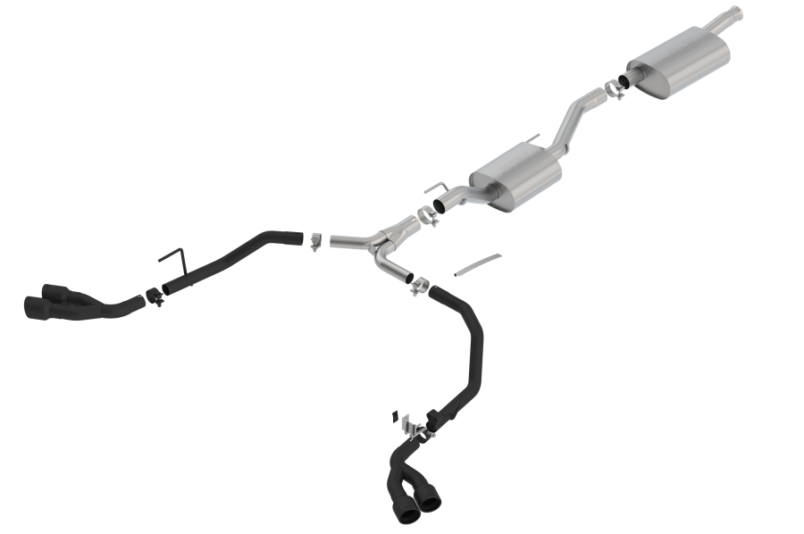 Borla - BORLA TOURING CAT-BACK(TM) EXHAUST SYSTEM 2020-2022 JEEP GLADIATOR 3.6L V6 AUTOMATIC/ MANUAL TRANSMISSION 4 WHEEL DRIVE 4 DOOR CREW CAB. - 140814CB