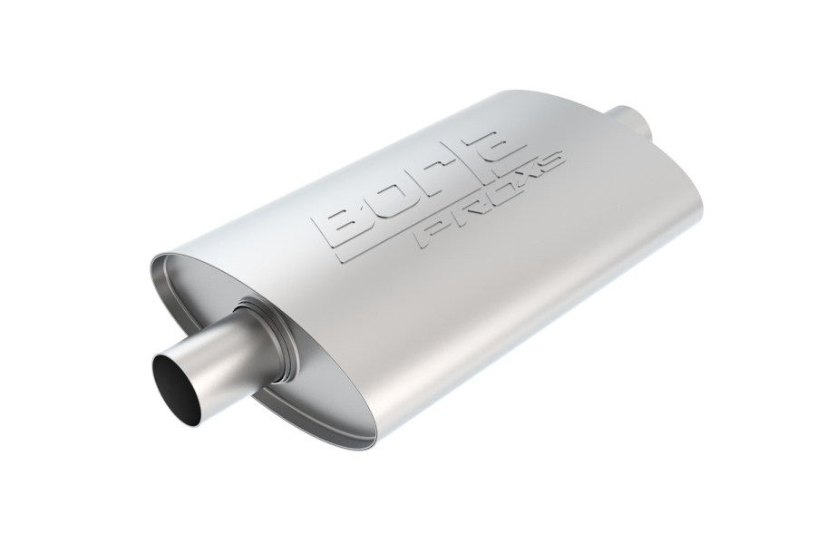 Borla - BORLA PROXS MUFFLER 2" CENTER INLET/ 2" CENTER OUTLET, 4" X 9.5" OVAL, 14" LONG BODY, 19" OVERALL LENGTH. UNIVERSAL PART. REVERSIBLE DESIGN. - 40347