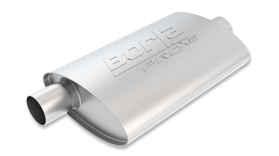 Borla - BORLA PROXS MUFFLER 2.25" OFFSET INLET/ 2.25" CENTER OUTLET, 4" X 9.5" OVAL, 14" LONG BODY, 19" OVERALL LENGTH. UNIVERSAL PART. REVERSIBLE DESIGN. - 40357