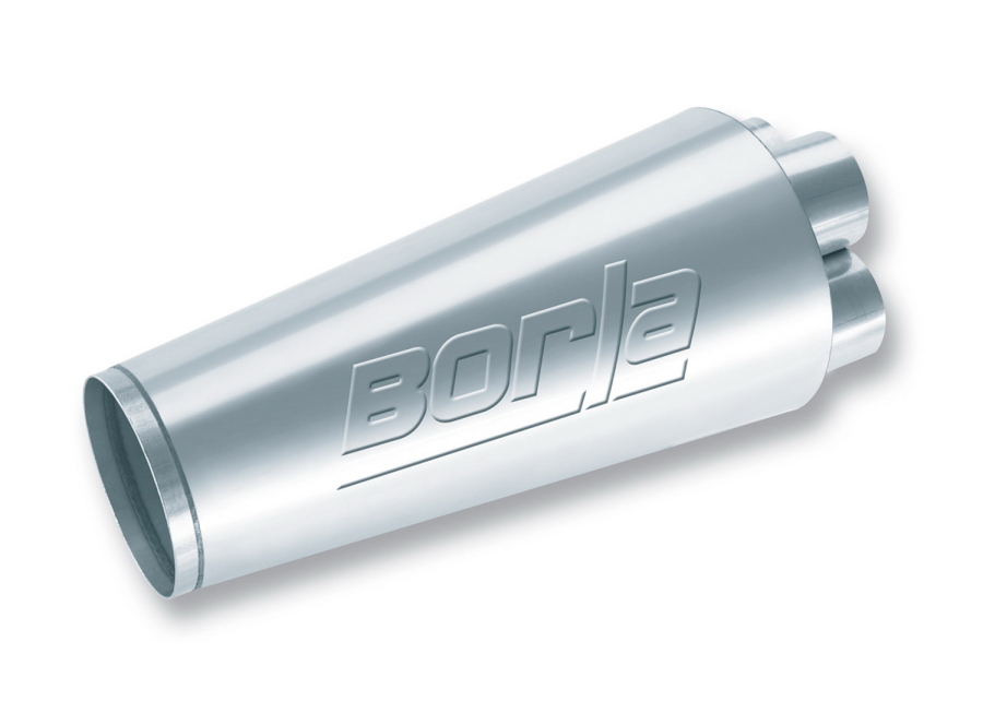 Borla - BORLA XR-1 MULTI-CORE SHORTY COLLECTOR RACING MUFFLER - 2.25" INLETS (4)/ 4" OUTLET 6.75" ROUND X 14" LONG BODY 16" OVERALL LENGTH. UNIVERSAL PART. - 40976