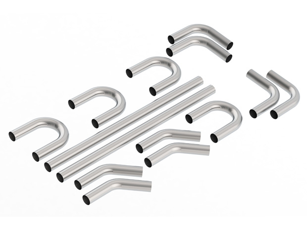 Borla - BORLA 3" OUTSIDE DIAMETER UNIVERSAL HOT ROD KIT. T-304 STAINLESS STEEL PIPES. - 60592