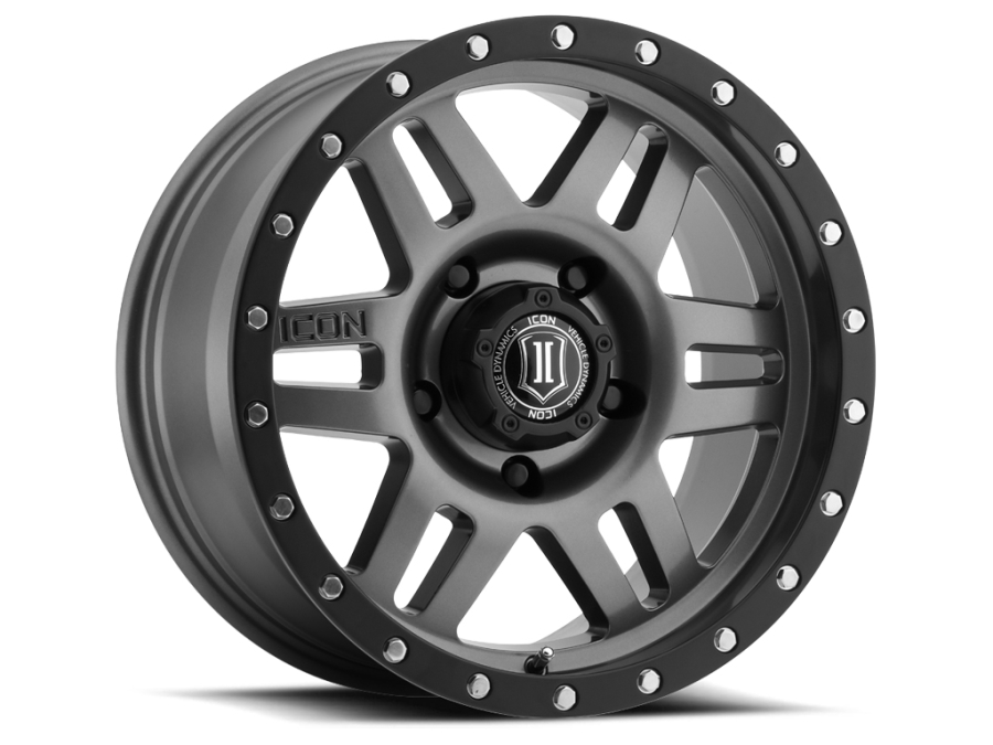 ICON Alloys - SIX SPEED SATIN BLACK 17X8.5 6X5.5 0mm