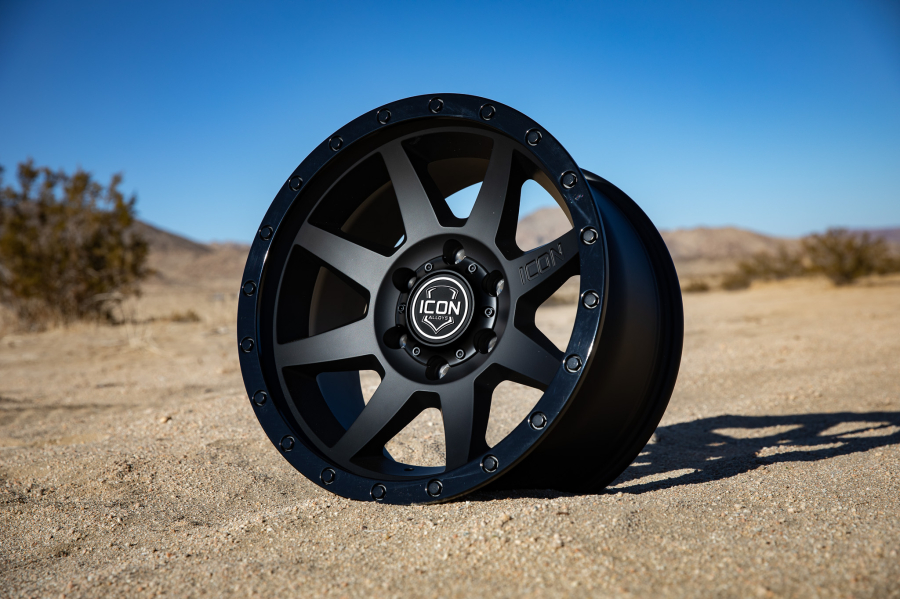 ICON Alloys - COMPRESSION DOUBLE BLACK 17X8.5 5X150 +25mm