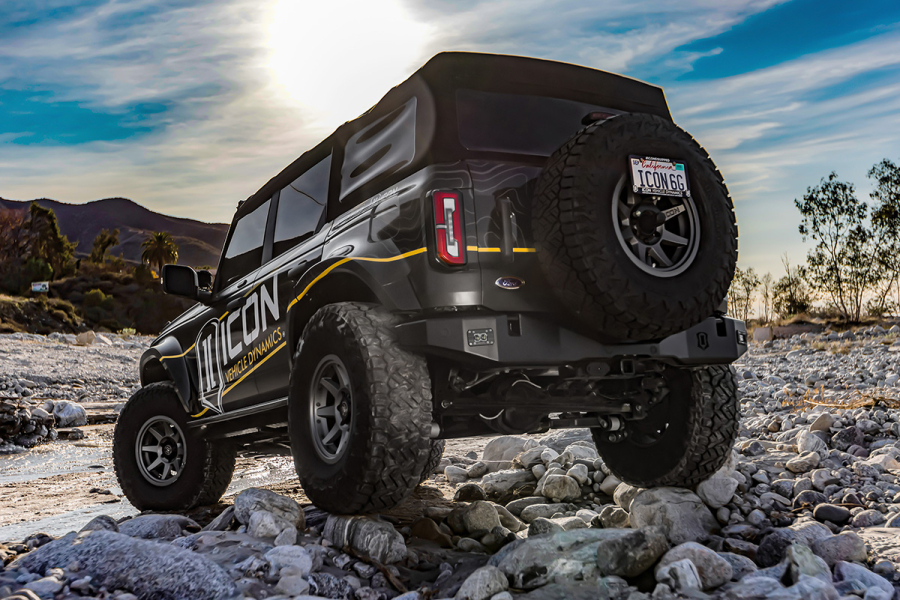 ICON Impact Series Offroad Armor - ICON 2021-2022 FORD BRONCO ICON IMPACT PRO SERIES REAR BUMPER - 45202