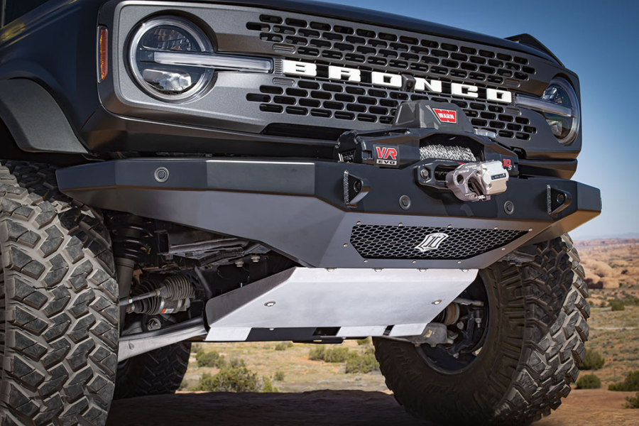 ICON Impact Series Offroad Armor - ICON 2021-UP FORD BRONCO FRONT SKID PLATE FOR IMPACT FRONT BUMPERS - 45207