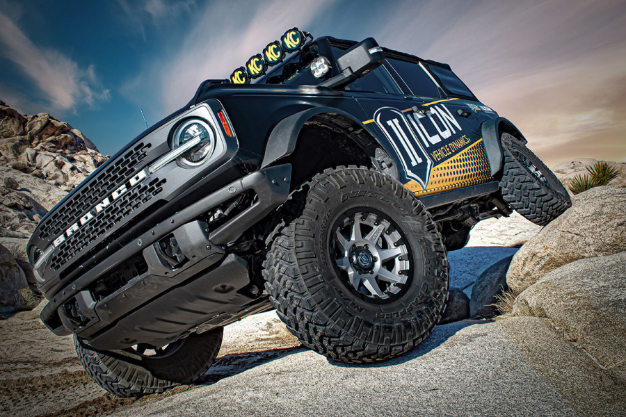 ICON Vehicle Dynamics - ICON 2021-UP FORD BRONCO WITH SASQUATCH PACKAGE 2-3" LIFT STAGE 6 SUSPENSION SYSTEM WITH TUBULAR CONTROL ARMS AND LINKS - K40016T