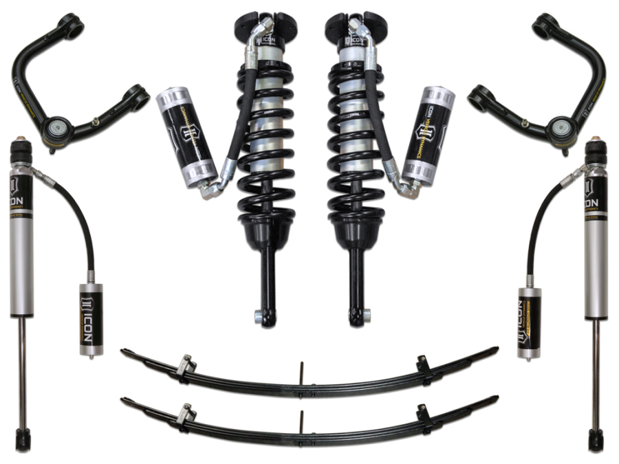 ICON Vehicle Dynamics - ICON 2005-2015 TACOMA 0-3.5" LIFT/16-UP 0-2.75" LIFT STAGE 4 SUSPENSION SYSTEM WITH TUBULAR UPPER CONTROL ARMS - K53004T