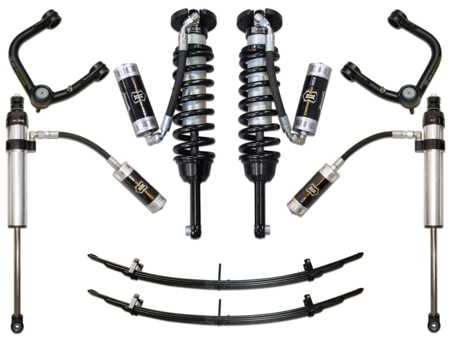 ICON Vehicle Dynamics - ICON 2005-2015 TACOMA 0-3.5" LIFT/16-UP 0-2.75" LIFT STAGE 5 SUSPENSION SYSTEM WITH TUBULAR UPPER CONTROL ARMS - K53005T